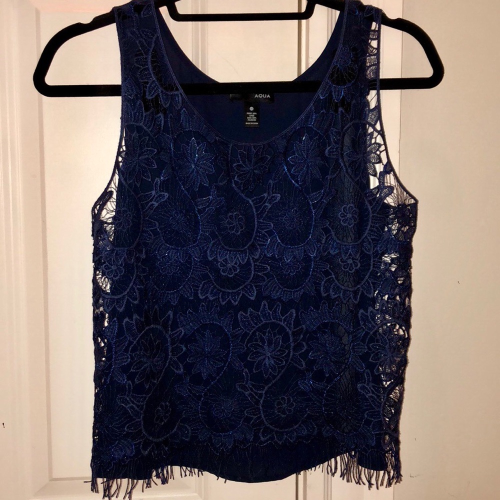Aqua Lace Top